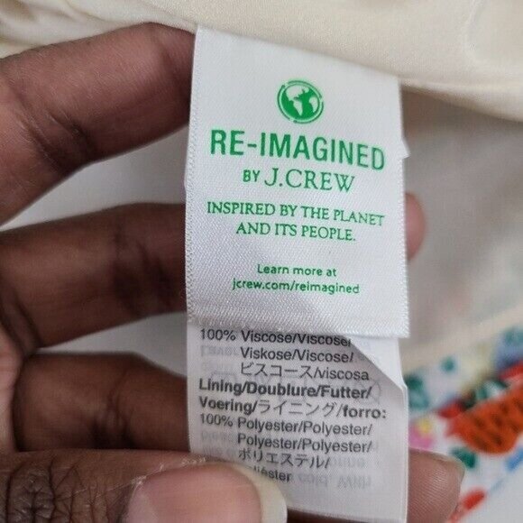 J. Crew Womens Floral Multi-Colored Smocked Midi Dress Size 0 - Picture 9 of 11